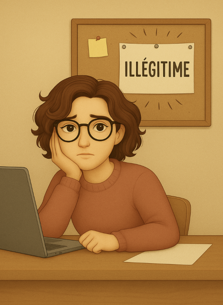 Portrait symbolique d’une rédactrice web travaillant dans l’ombre : écran allumé, ambiance sobre, concentration intense — pour illustrer une expertise discrète mais puissante.